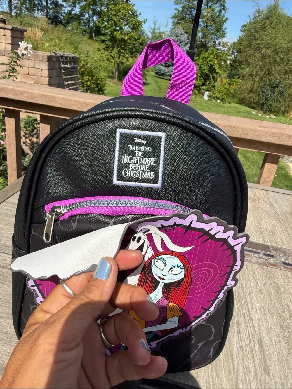 NWT Disney The Nightmare Before Christmas Jack & Sally Heart Mini Backpack - Picture 7 of 10